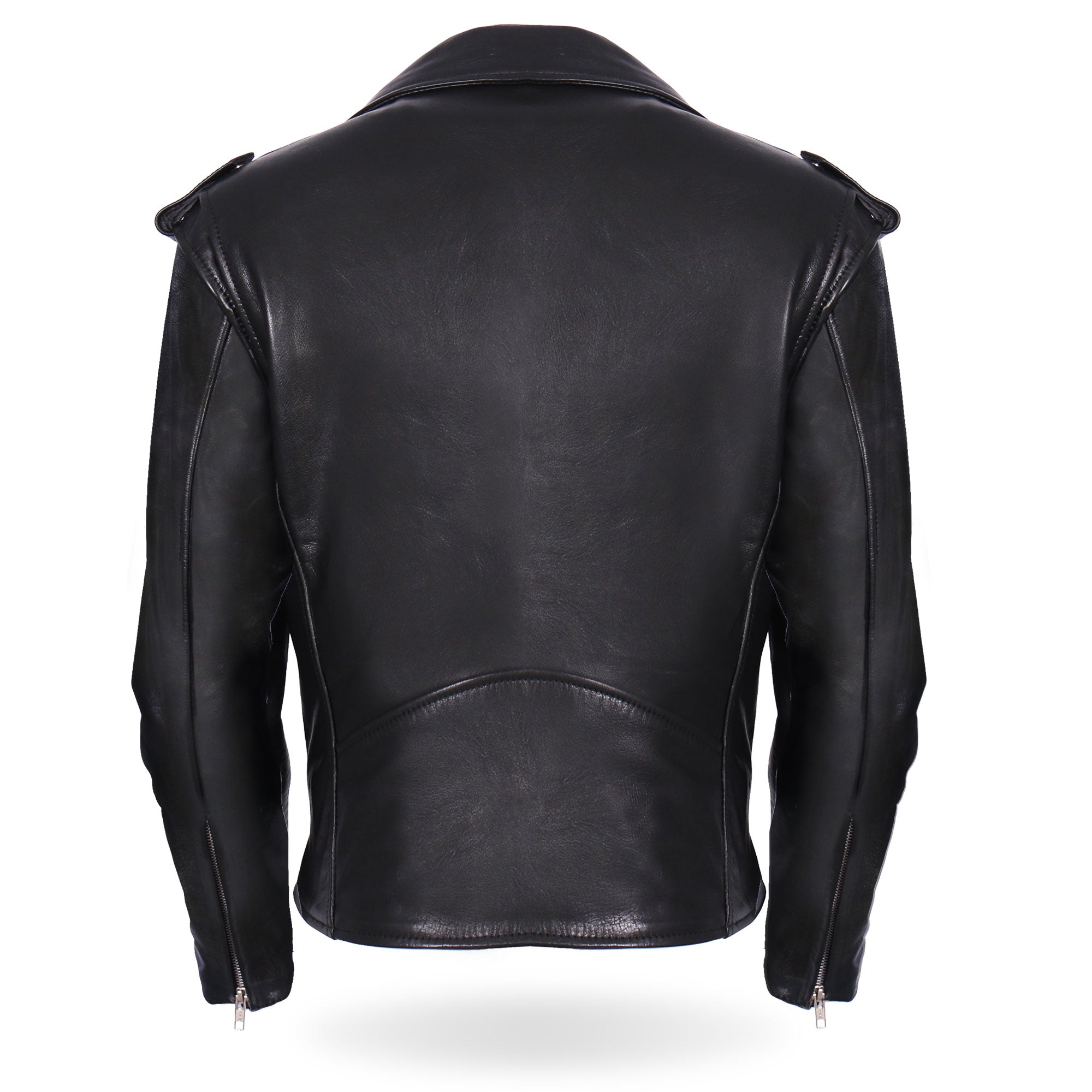 Womens black classic biker