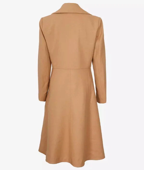 Marci Women’s Beige Wool Coat – Double-Breasted