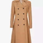 Marci Women’s Beige Wool Coat – Double-Breasted