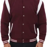 White And Maroon Letterman Jacket