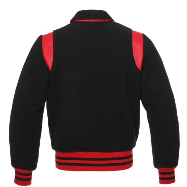 Black Wool Red Leather