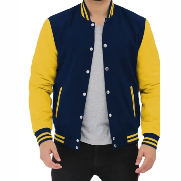 Baseball Navy Blue And Yellow Jacket