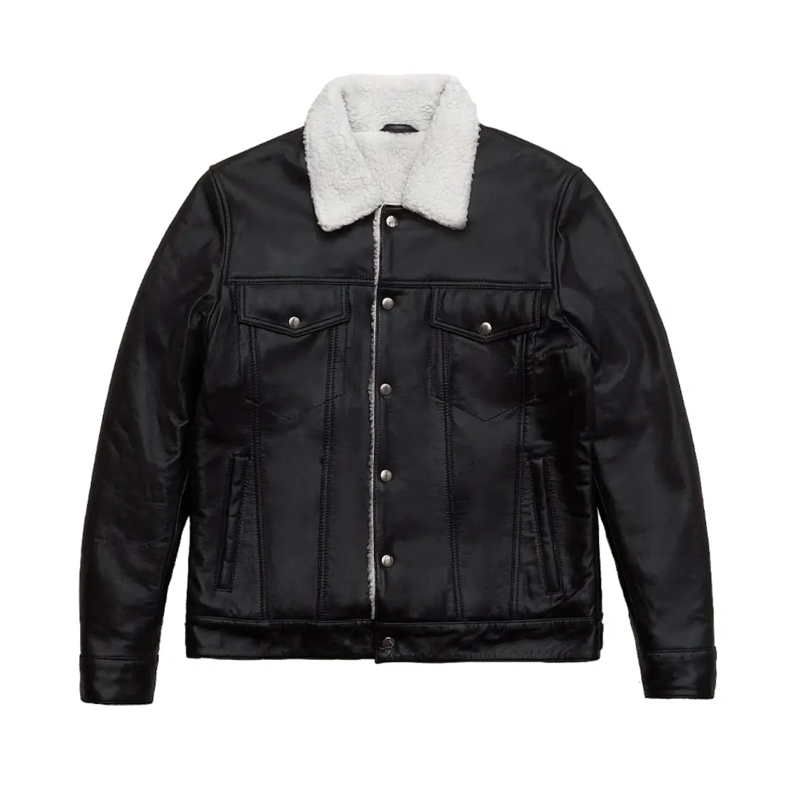 Mens RAF B3 Aviator Shearling Sheepskin Trucker Jacket
