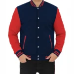 Mens Red And Blue Varsity Baseball Jacket