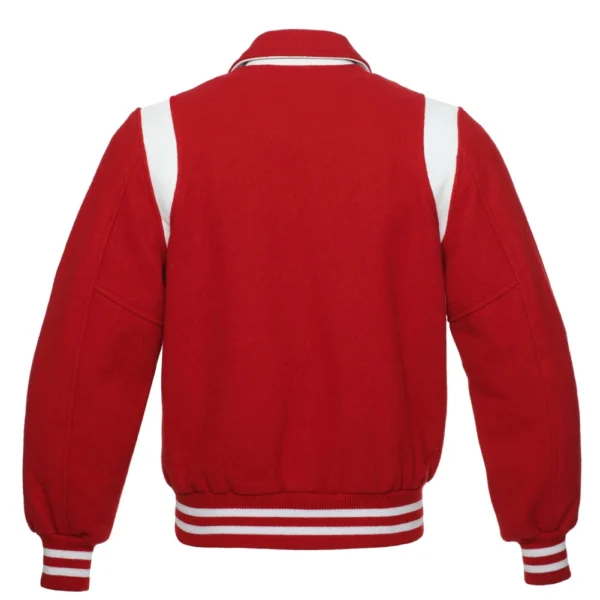 Red Wool White Leather
