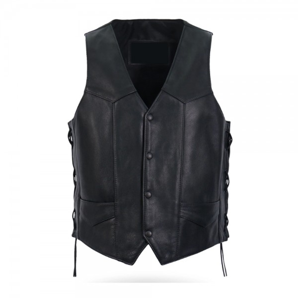 Men's Side Lace Leather Vest
