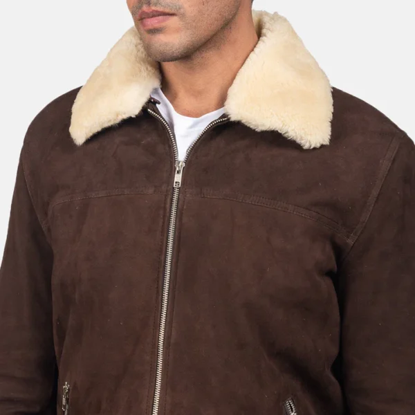 Men’s brown shearling outerwear