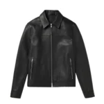 Mens Full Grain Leather Coach Jacket