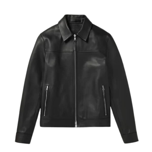 Premium Full-Grain Leather Coach Jacket for Men