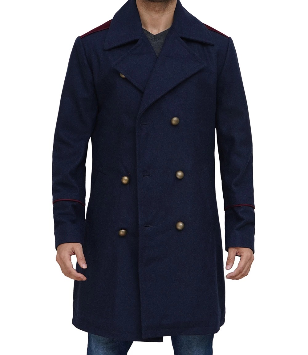 Classic Blue Peacoat for Men