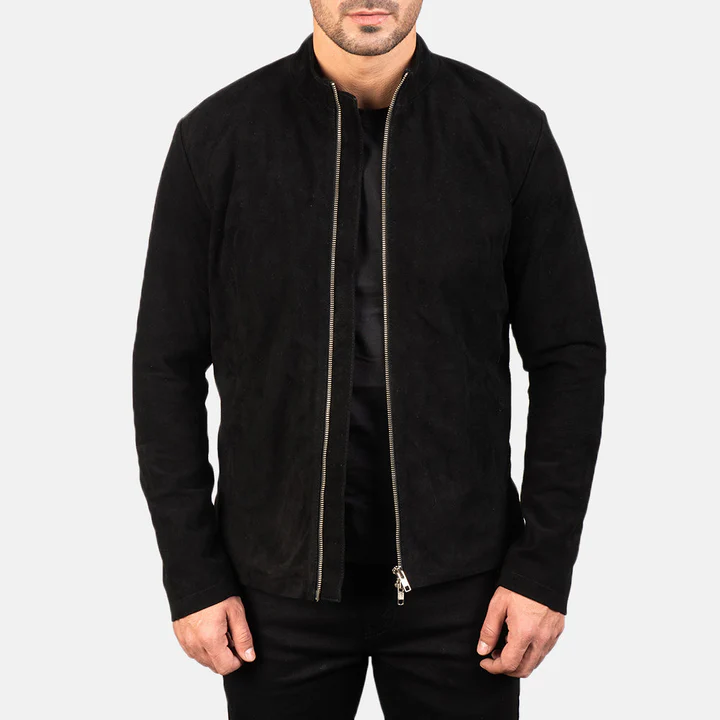 Mens Suede Biker Jacket