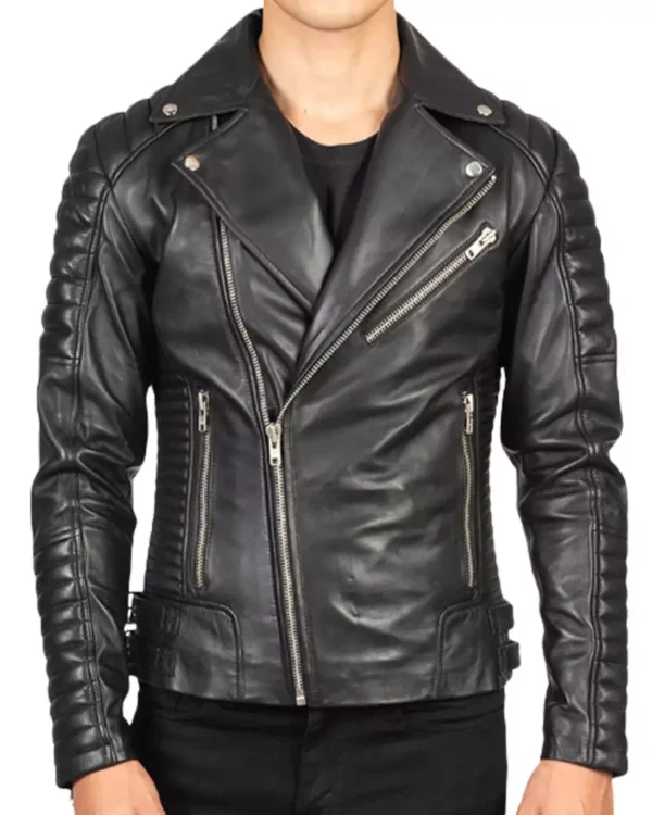 Black Leather Biker Jacket