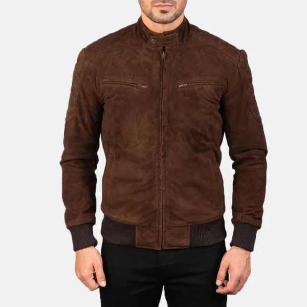 Men’s suede bomber jacket
