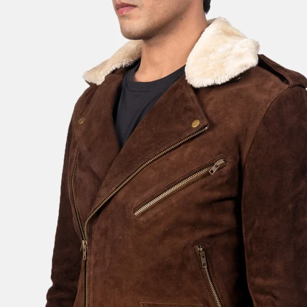 Men’s suede motorcycle jacket
