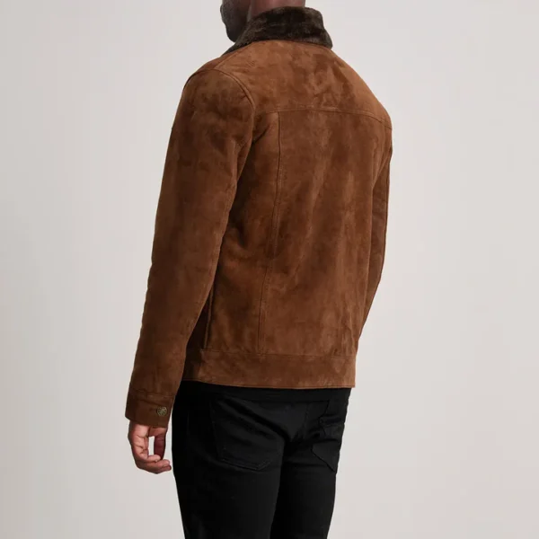 Men’s suede shearling jacket