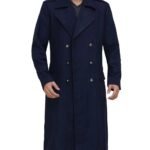Dark Blue Long Wool Coat for Men – Paul Collection