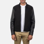 Blain Black Hybrid Bomber Jacket for Men