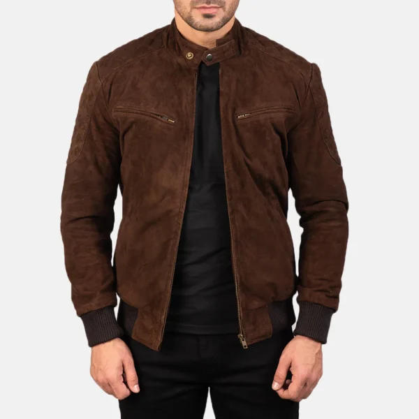 Suede Bomber Jacket