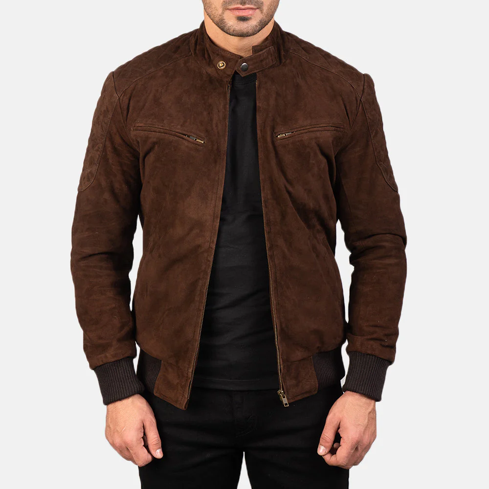 Suede Bomber Jacket