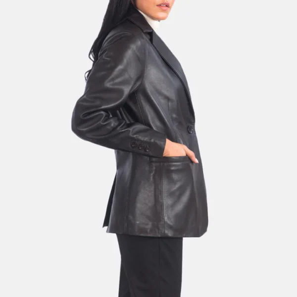 Norma leather blazer for women