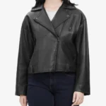 Womens Black Moto Leather Jacket