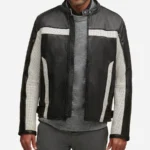Mens Premium Black Genuine Leather Cafe Racer Jacket