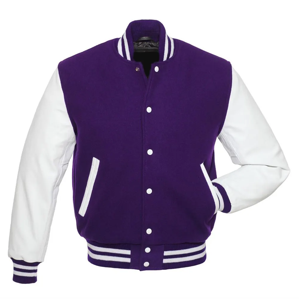 Purple And White Varsity Jacket Women