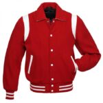 Red Wool White Leather