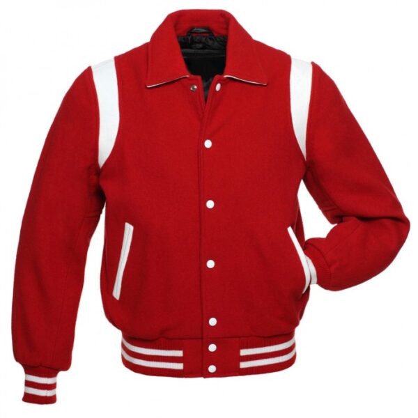 Red Wool White Leather