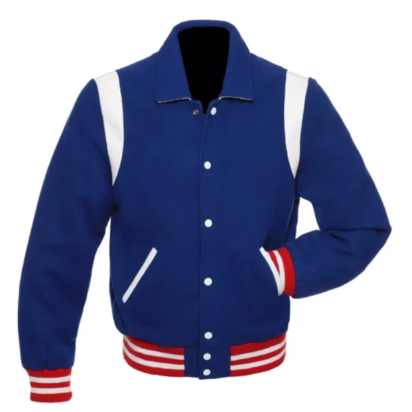Mens Royal Wool White Leather