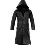 Rylar Hooded Leather Duster Coat