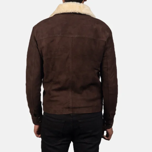 Shearling coat in brown