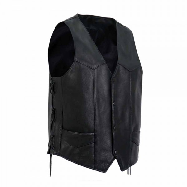 Men's Side Lace Leather Vest