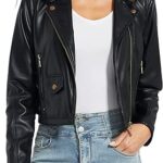 Cropped Leather Jacket For Women