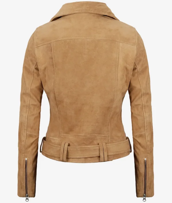 Women's Brown Suede Moto Jacket