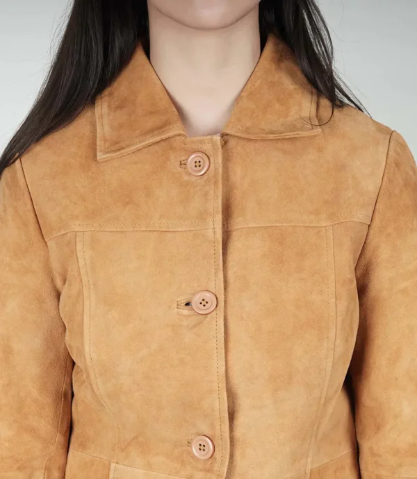 Women's Brown Suede Coat