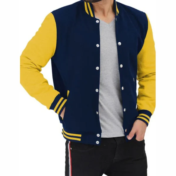 Baseball Navy Blue And Yellow Jacket