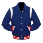 Mens Royal Wool White Leather