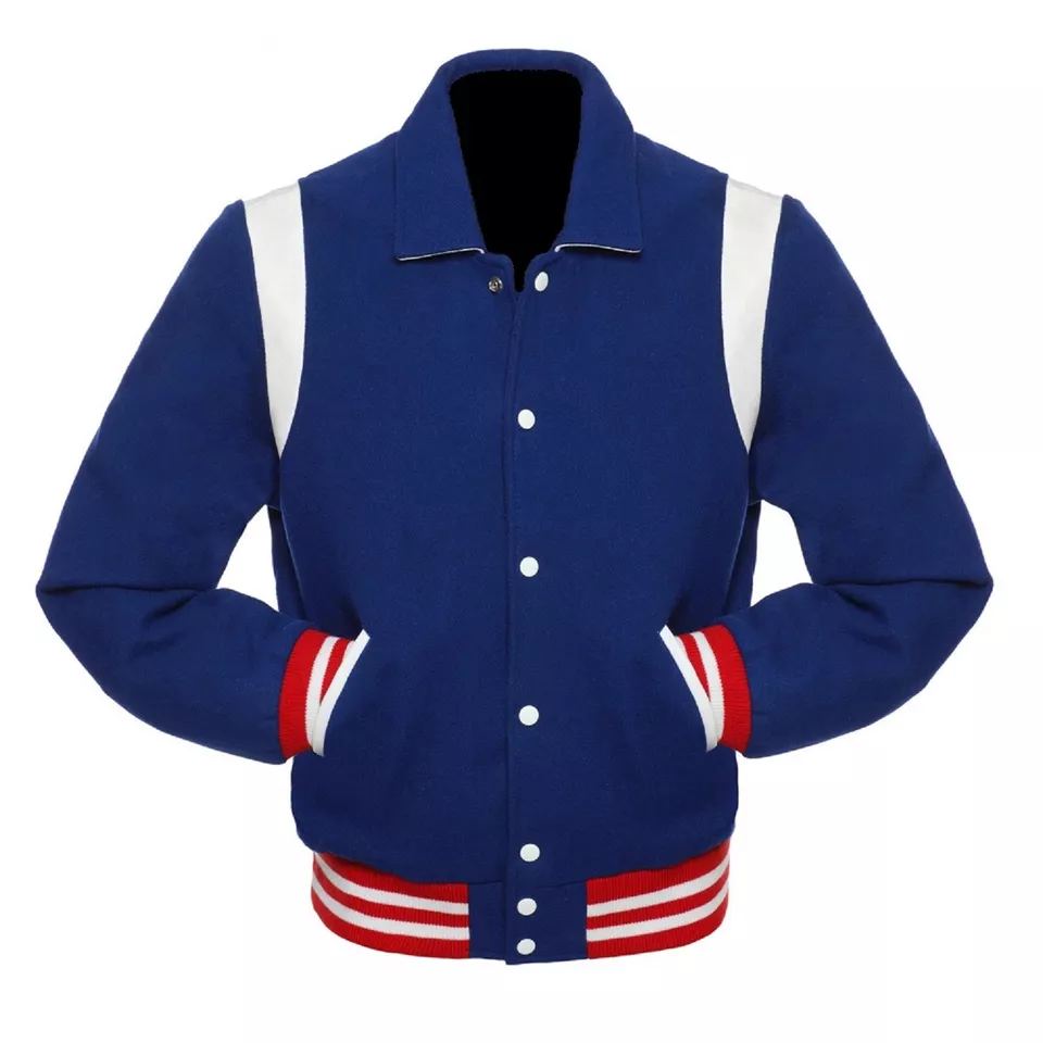 Mens Royal Wool White Leather