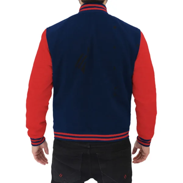 Mens Red And Blue Varsity Baseball Jacket