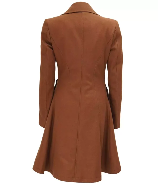 Denise Women’s Double-Breasted Camel Coat – Premium Wool