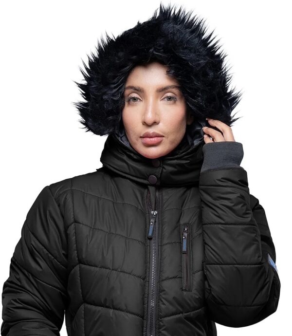 Stylish black puffer jacket