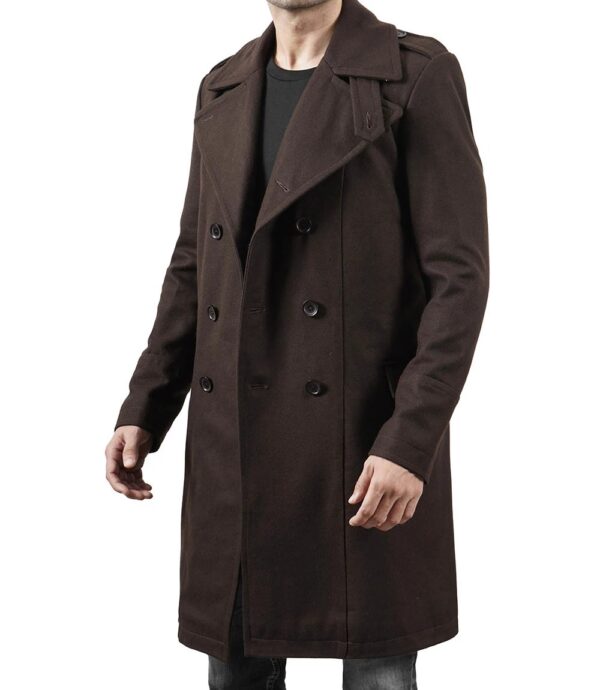 Stylish brown wool coat