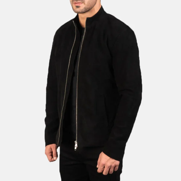 Suede moto jacket