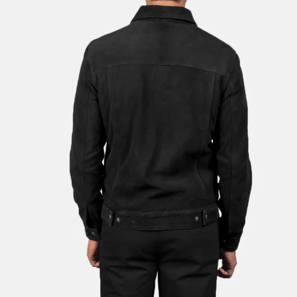 Suede trucker jacket for men