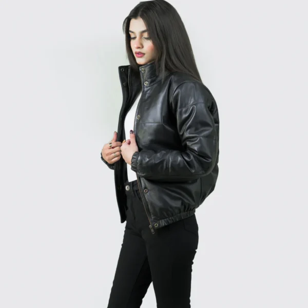 Womens Tall Black Leather Jacket