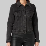 After Tessa Young Black Denim Jacket