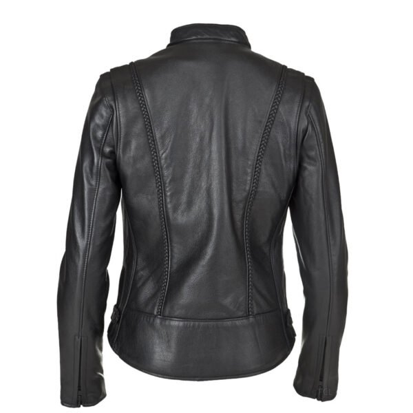 Textured leather jacket women's