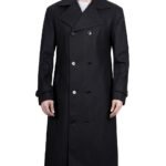 Black Wool Peacoat for Men – Warm Double Breasted Design