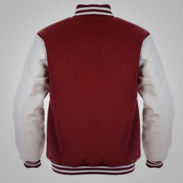Maroon And White Letterman Jacket
